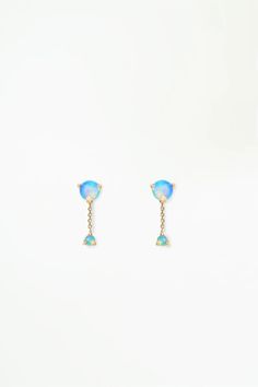 Large Two-Step Chain Earring - Opals - Single – WWAKE Counting Collections, Opal Drop Earrings, Butterfly Earrings Gold, Chain Earring, Linear Pattern, Pearl And Diamond Earrings, Opal Studs, Opal White, Gold Butterfly