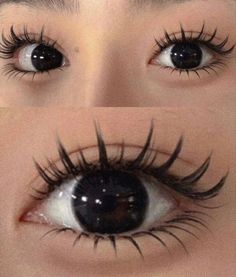 Manhua Lashes Makeup, Round Eyes Aesthetic, Douyin Lashes, Bridal Nails Wedding, Manga Lashes, Membentuk Alis, Wedding Nails French, Doll Eye Makeup