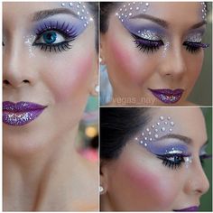 Beautiful Vegas Nay looks absolutely exquisite in her Sugarpill Angel Baby false eyelashes! Fairy Fantasy Makeup, Extreme Make-up, Fairy Make-up, Halloweenský Makeup, Mekap Mata, Carnival Makeup