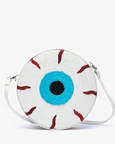 Gelareh Mizrahi Eye See You Python Clutch Ugly Purses, Python Handbags, Snake Skin Handbag, White Clutch, Fashion Cover, White Purses, Printed Handbags, White Handbag, Avant Garde Fashion