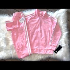 New With Tags Adidas 2pc Tracksuit Girls Size 6 Retails For $54 Firm On Price Unless Bundling Pink Tracksuit Outfit, Pink Tracksuit, Tracksuit Outfit, Matching Sets Outfit, Adidas Tracksuit, Adidas Girl, Adidas Outfit, Track Suit, Adidas White