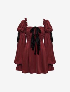 Macbeth Mini Dress | Burgundy – Rumored Persephone Outfit, Vintage Christmas Dress, Class Outfits, Stage Production, Marianne Faithfull, Bohemian Vibes, Dirndl Dress, Goth Dress, Dark Fashion