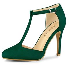 Allegra K Women's Rounded Toe Stiletto Heel T-Strap Dress Pumps Product Details Size: 9 Color: Green Brand: No Brand Mpn: A17122200ux0225eu Upc: Does Not Apply Ean: Does Not Apply * Item Model Number : A17122200ux0225eu * Department : Womens * Date First Available : May 24, 2017 * Manufacturer : Allegra K Flat Foot, Round Toe Pumps, Lace Heels, Womens Stilettos, Closed Toe Shoes, Pumps Heels Stilettos, Strap Pumps, Stiletto Pumps, Pump Dress