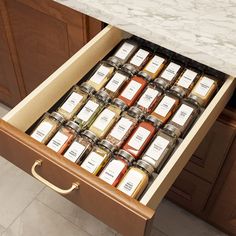 PRICES MAY VARY. Complete Drawer Spice Organizer Set: 1 x Drawer Spice Rack, 24 x Square Empty Glass Spice Jars, 378 Minimalist White Spice labels Large Capacity 4-Tier Tray: Organize all your spices and more throughout your home; Tray will not crack and it is easy to wipe clean 4 Tier Spice Rack: Inclined board design make it easy to locate and quickly grab what you need, comes in strong steel and good finished 24 Spice Jars: Spice jars are made from high-quality durable glass, feature pour or Spice Drawer Organizer, Drawer Spice Rack, Spice Organization Drawer, Kitchen Storage Hacks, Seasoning Rack, Kitchen Spice Racks, Spice Drawer, Kitchen Cabinet Drawers, Glass Spice Jars