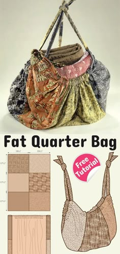 Fat Quarter Bag, Sewing Machine Projects, Sewing Projects Clothes, Cute Sewing Projects, Learning Techniques, Small Sewing Projects, Sewing Design, Diy Sewing Clothes, Bag Patterns To Sew