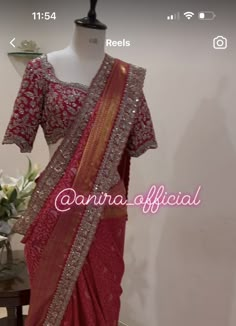 Pattu Sarees Wedding Indian Bridal, Maggam Work Blouse Designs Bridal Indian Weddings, Blouse Designs For Bride, Wedding Blouse Designs Bridal Collection, Pattu Sarees Wedding, Red Saree Wedding, Reception Saree, Latest Bridal Blouse Designs