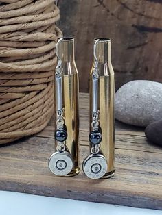 Bullet and Bar Beaded Earrings-SureShot Jewelry