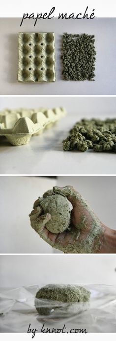 the process of making an egg carton out of paper machs