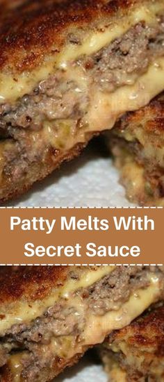 patty melts with secret sauce on top