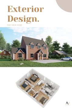 an advertisement for a new home with the words, exterior design for your home on it