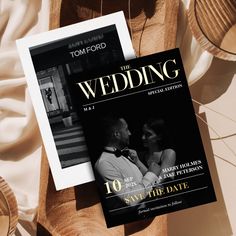 the wedding magazine is laying next to it's cover