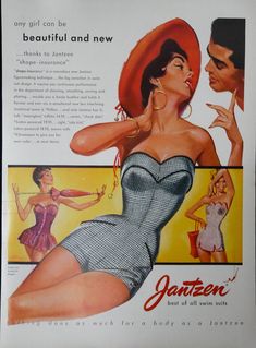 Jantzen Swimwear, Vintage Swimsuit, Deco Retro, Vintage Swimwear, Vintage Swimsuits, New Bra, Va Va Voom, Poster Vintage, Suit Designs