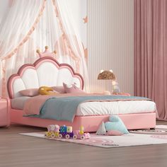 Description 【Unique & Lovely Appearance】 This twin bed frame for kids is decorated with crown ornament touch headboard provides you with a soft backrest which is cute and practical ,which is exactly what your kids want in their bedroom .This upholstered… Kids Double Bed, Kids Bed Frame, Crown Ornament, Leather Upholstered Bed, Kids Bed Frames, Shaped Headboard, Twin Platform Bed, Full Bed Frame, Kids Headboard