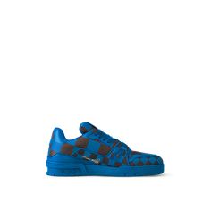 LOUIS VUITTON® - Lv Trainer Sneaker - Blue Louis Vuitton Zapatos, Lv Trainers, Lv Trainer Sneaker, Louis Vuitton Sneaker, Louis Vuitton Gifts, Louis Vuitton Sneakers, Vintage Basketball, Basket Vintage, Sneakers Heels