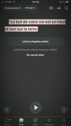 the french language is displayed on an iphone's screenshote, and it appears to be in english