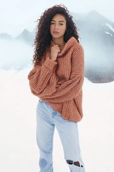 Free People Oasis Sweater ~ Today's Fashion Item | So soft and slouchy, this oversized Free People Oasis Sweater is featured in a fuzzy fabrication with mock-style neckline, tunic length and dropped shoulders for added shape. | Free People Sweater | Free People Tunic | Free People Outfit | Cute Sweater Outfit | Fashion Trends | Chunky Sweater | Oversized Sweater | Cozy Sweater | Cozy Sweater Outfit | Winter Sweater | Winter Outfit | #FreePeople  #ChunkySweater Cozy Sweater Outfits Winter, Cozy Sweaters Outfits, Cute Sweater Outfits, Winter Sweater Outfits, Free People Tunic, Cowl Neck Long Sleeve, Oversized Tunic, Free People Clothing, Free People Sweaters