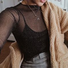 Sheer Crop Top Outfit, Daily Dress Me, Trendy Party Outfits, Winter Mode Outfits, Winter Party Outfit, Fall Fashion Coats, Party Outfits Night, Casual Party Outfit, Fest Outfits