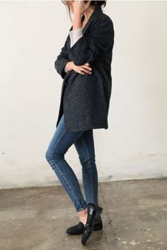 Photo Style Désinvolte Chic, Looks Jeans, Look Retro, Winter Mode, Business Outfit