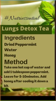 Aug 10, 2021 - This Pin was created by Nutriessential on Pinterest. Lungs Detox Tea Peppermint Water, Lung Detox, Turmeric Water, Colon Cleanse, Brain Food, Organic Health, Healthy Juices