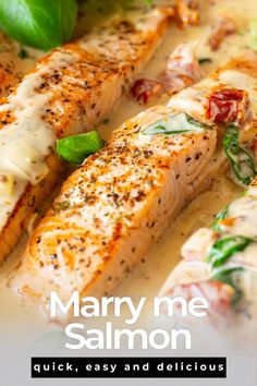 This Marry Me Salmon is as cozy and comforting as it is delicious. Tender, pan-seared salmon simmered in a sun-dried tomato sauce that's creamy and garlicky. This recipe is simple yet elegant, using pantry staples you probably already have in your kitchen. It comes together in under 30 minutes and cooks in one skillet, making cleanup a breeze! Serve it with pasta, rice, or mashed potatoes to catch every last bit of that sauce.