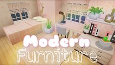 the modern furniture is displayed in this video game