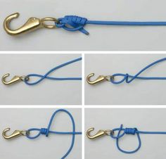 The Improved Clinched Knot | How To Tie Knots | Ways To Tie Different Types of Knots How To Tie A Clasp On A Necklace, Knots Jewelry Making, Finishing Knots For Jewelry, How To Tie Nots For Bracelets, Necklace Ends Knot, Pretty Knots How To, How To Tie Clear Stretch Cord, Knots Between Beads, How To Tie Jewelry Knots