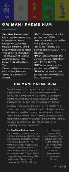 Om Mani Padme Hum Tattoo Sanskrit, Aum Mani Padme Hum, On Mani Padme Hum Tattoo, Buddha Chants Mantra, Om Padme Mani Hum, Om Mani Padme Hum Meaning, Hindu Mantras In English, Ohm Mani Padme Hum Tattoo, How To Practice Patience