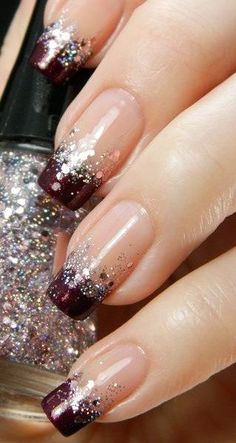 Nail Art Mariage, Simple Wedding Nails, Glitter French Nails, Wedding Nail Art Design, Nails With Glitter, Valentine Nails, Wedding Nails Design, Latest Nail Art, Best Nail Art Designs