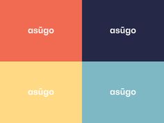 four squares with the words asigo and asiggo