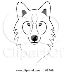 a black and white wolf face on a white background posters, art prints & canvas