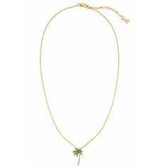 TAI GOLD PALM TREE NECKLACE - Style Code: TN-1564 - Gold Plating over brass - CZ pendant on simple chain - Length: 16.25-18.in/41-46 cm - Authorized TAI Retailer - FREE PRIORITY SHIPPING Orders Over $100 ! Gold Palm Tree, Palm Tree Necklace, Cross Earrings Studs, Simple Chain, Snake Pendant, Tree Necklace, Cz Pendant, Ruby Stone, Cross Earrings