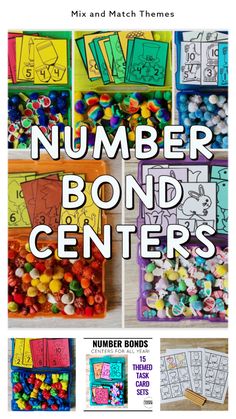 the number bond center is filled with lots of different numbers