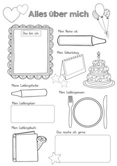 the worksheet for children to learn how to make their own name and pictures