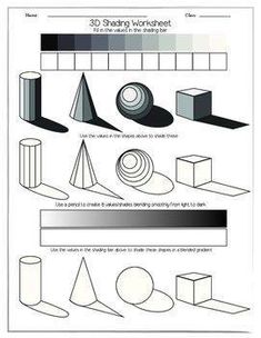 an image of 3d shapes worksheet