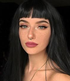 Coupon: pinterest15 Black Hair And Freckles, Luscious Hair, Long Black Hair, Natural Beauty Tips, Trending Hairstyles, Synthetic Lace Front Wigs, Grunge Hair, Pixie Haircut, Long Black