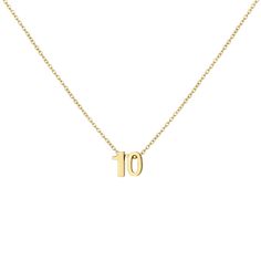 PRICES MAY VARY. Cute Number Necklace - Number 10 necklace is designed for you and your lovely daughter. Each number is unique to different people. It can represent the month of birth, age, anniversary, lucky number... Even just because you like it. The best gift for your daughter, granddaughter... Stainless Steel Necklace - Made of 18k gold plated stainless steel, skin touch is not allergic, nickel free, lead free, and hypoallergenic. The high quality chain and dainty number pendant are very si 111 Angel Number, Angel Number Necklace, Good Birthday Presents, Number Necklace, Choker Chain, Stainless Steel Chain Necklace, Number 10, Gold Number, Jewelry Birthday