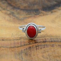 Red Coral Ring, Gemstone Ring, Promise Ring, Red Stone Ring, Sterling Silver Rings, Ring For Mom, Red Coral Jewelry, Antique Ring, Gift Item Material: 925 Solid Sterling Silver Gemstone: Red Coral  Stone Shape: Oval Stone Size: 7x9 mm Weight: 3.00 GM Genuine 925 Solid Silver Handmade Ring Lowest Price Guaranteed ''Spring Trends'' THIS ALL DESIGN IS CRATED BY ARTISANSILVERINDIA ITS ORIGINAL DESIGN NO OTHER SITE IS SELLING THIS !! One-Of-Kind Item !! !! Artisan jewelry !! !! Halloween !! !! Christmas Day !! !! Christmas Offer !! !! Etsy Cyber 2020 !! Jaipur Silver 925 !! Best Seller bridesmaid Gift !! !! personalized jewelry  !! Birth Stone Earring !! Boho Magic Silver Boho Magic Silver Jewellery personalized gift best_friend_gifts A one-of-a-kind community Peace of mindetsy-gift-guides/gift Ring For Mom, Red Coral Ring, Red Coral Jewellery, Big Stone Ring, Red Stone Ring, Coral Ring, Antique Ring, Jewelry Antique, Coral Jewelry