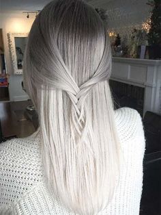 White Ombre Hair, Grey Hairstyles, Best Ombre Hair, Grey White Hair, Hair Ombre