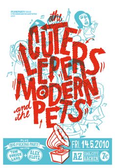 a poster for the culters and modern pies show in front of a white background