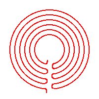 an image of a red and white circular design