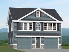 this is an artist's rendering of a two story house