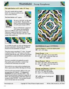 an article in the quilter's book, triangles