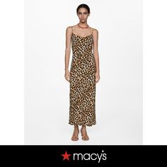 in stock Printed Long Dresses, Long Dress, Leopard Print, Animal Print, Mango, Shoe Accessories, Buy Online, Pen, Women Accessories