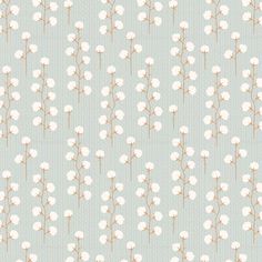 a white flower pattern on a blue background