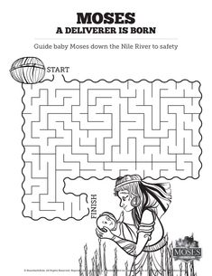 a maze with an image of a woman holding a baby