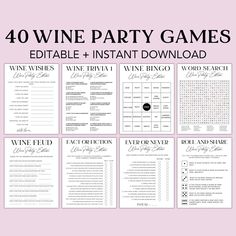 wine party games for adults and teens to play on the gourmet menus