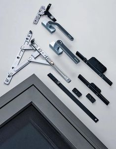 there are many different types of hardware on the wall