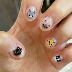 Cat Nail Designs, Paznokcie Hello Kitty, Hello Nails, Pretty Aesthetic, Pretty Gel Nails, Soft Nails, Nail Art Inspo, Cat Nails