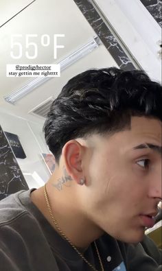 Taper Fade Slick Back Hair, Mens Curly Hair Slicked Back, Blesiv Haircut, Slick Back With Fade, High Taper Middle Part, Slicked Back Taper Fade, Short Slick Back Hair Men, Low Taper Fade Slick Back, Mexican Hairstyles Men Straight Hair