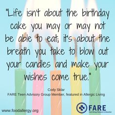 five birthday candles with the words life isn't about the birthday cake you may or may not be able to eat